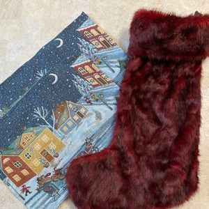 🍋 Christmas village placemats set of 2